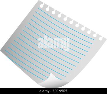 back to school empty sheet with lines icon design vector illustration Stock Vector