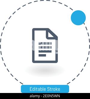 google documents vector icon editable stroke outline icons for web and mobile Stock Vector