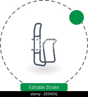 holder vector icon editable stroke outline icons for web and mobile Stock Vector