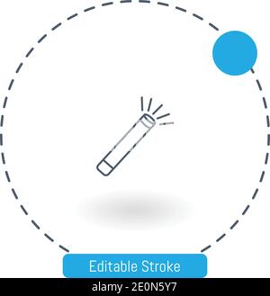 photo editing vector icon editable stroke outline icons for web and mobile Stock Vector