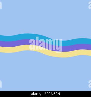 An abstract retro wavy line background image. Stock Vector