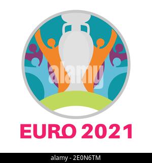 The Euro 2020 EURO European football championship was canceled and will now be played in 2021 - vector Illustration Stock Vector