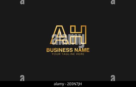 AH A H initial logo | initial  based abstract modern minimal creative logo, vector template image. luxury logotype logo. Typography  initials logo. Stock Vector