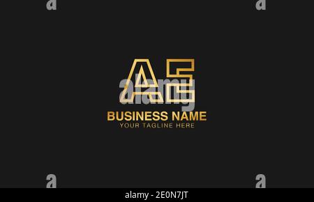 AE A E initial logo | initial  based abstract modern minimal creative logo, vector template image. luxury logotype logo. Typography  initials logo. Stock Vector