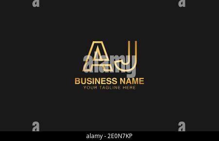 AJ A J initial logo | initial  based abstract modern minimal creative logo, vector template image. luxury logotype logo. Typography  initials logo. Stock Vector