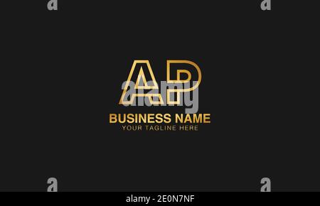AP A  P initial logo | initial  based abstract modern minimal creative logo, vector template image. luxury logotype logo. Typography  initials logo. Stock Vector