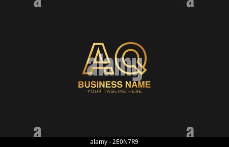 AQ A Q initial logo | initial  based abstract modern minimal creative logo, vector template image. luxury logotype logo. Typography  initials logo. Stock Vector