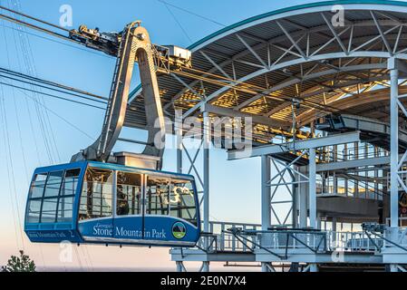 Mountaintop station for the Summit Skyride at Stone Mountain Park in Atlanta, Georgia. (USA) Stock Photo