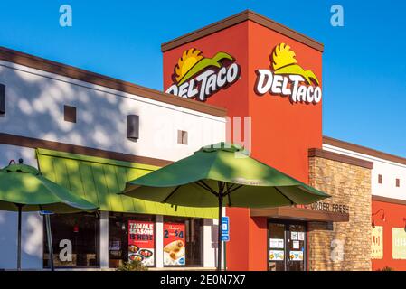 Del Taco Mexican-American fast-food restaurant in Snellville (Metro Atlanta), Georgia. (USA) Stock Photo