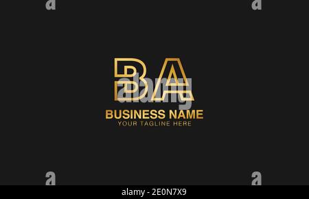 BA B  A initial logo | initial  based abstract modern minimal creative logo, vector template image. luxury logotype logo. Typography  initials logo. Stock Vector