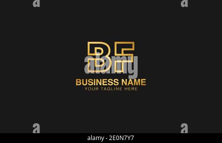 BF B F initial logo | initial  based abstract modern minimal creative logo, vector template image. luxury logotype logo. Typography  initials logo. Stock Vector