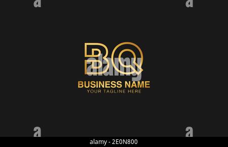 BQ B Q initial logo | initial  based abstract modern minimal creative logo, vector template image. luxury logotype logo. Typography  initials logo. Stock Vector