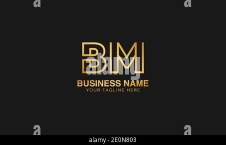 BM B M initial logo | initial  based abstract modern minimal creative logo, vector template image. luxury logotype logo. Typography  initials logo. Stock Vector