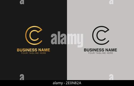 C CC initial logo | initial  based abstract modern minimal creative logo, vector template image. luxury logotype logo. Typography  initials logo. Stock Vector