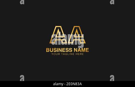 AA A initial based abstract modern minimal creative logo vector ...