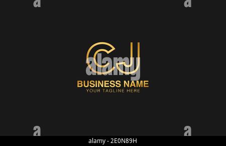 CJ C J initial logo | initial  based abstract modern minimal creative logo, vector template image. luxury logotype logo. Typography  initials logo. Stock Vector