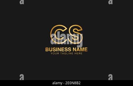 CS C S initial logo | initial  based abstract modern minimal creative logo, vector template image. luxury logotype logo. Typography  initials logo. Stock Vector