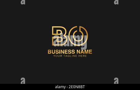 BO B O initial based letter typography logo design vector Stock Vector