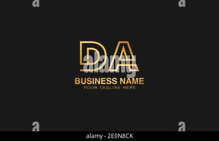 DA D  A initial based letter typography logo design vector Stock Vector