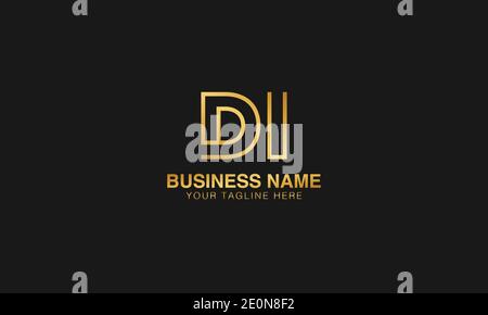 DI D I initial based letter typography logo design vector Stock Vector