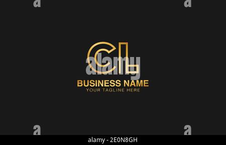 CL C L initial based letter typography logo design vector Stock Vector