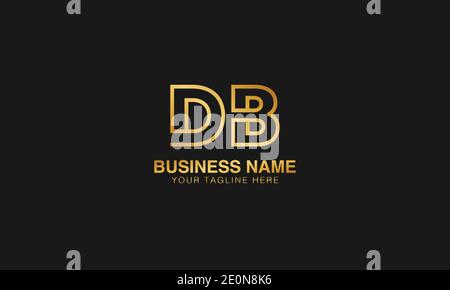 DB D  B initial based letter typography logo design vector Stock Vector