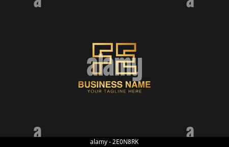 FE F  E initial based letter typography logo design vector Stock Vector