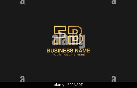 FB F  B initial based letter typography logo design vector Stock Vector