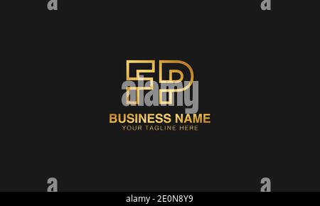 FP F P initial based letter typography logo design vector Stock Vector