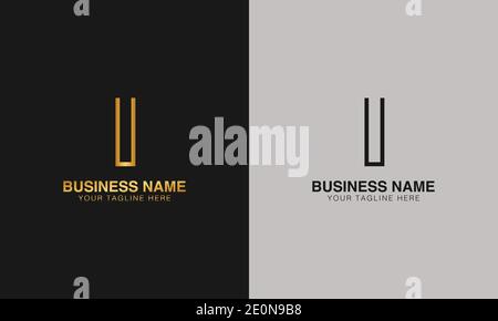 I II initial based letter typography logo design vector Stock Vector