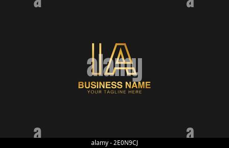 IA I A initial based letter typography logo design vector Stock Vector