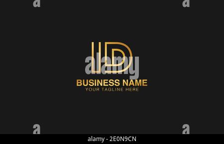 ID I D initial based letter typography logo design vector Stock Vector
