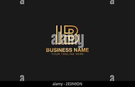 IB I B initial based letter typography logo design vector Stock Vector