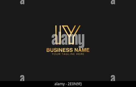 IY I Y initial based letter typography logo design vector Stock Vector