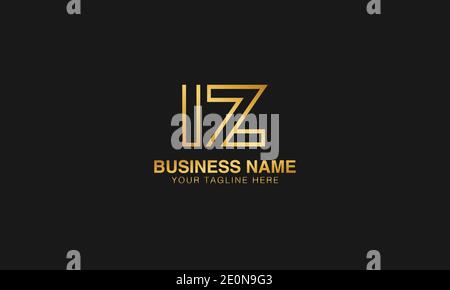 IZ I Z initial based letter typography logo design vector Stock Vector