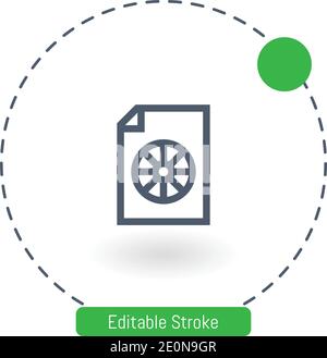colour vector icon editable stroke outline icons for web and mobile Stock Vector