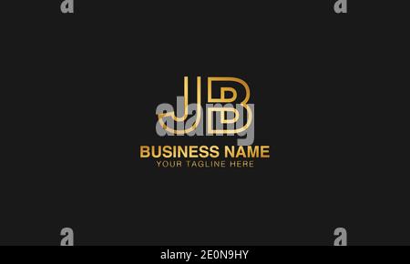 JB J B  initial based letter typography logo design vector Stock Vector