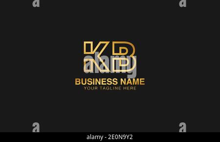 KB K B initial based letter typography logo design vector Stock Vector