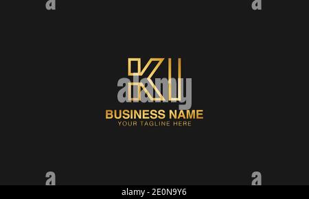 KI K I initial based letter typography logo design vector Stock Vector