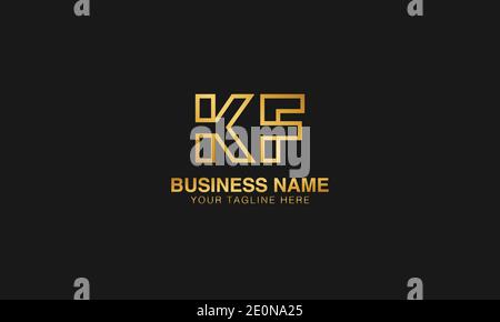 KF K F  initial based letter typography logo design vector Stock Vector
