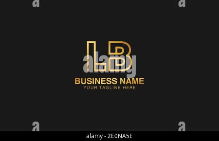 LB L B initial based letter typography logo design vector Stock Vector