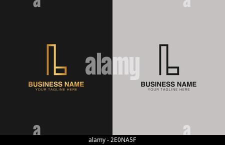 L LL initial based letter typography logo design vector Stock Vector