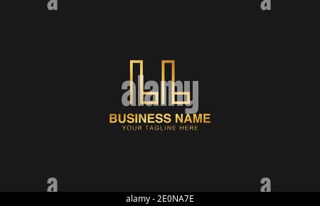 LL L initial based letter typography logo design vector Stock Vector