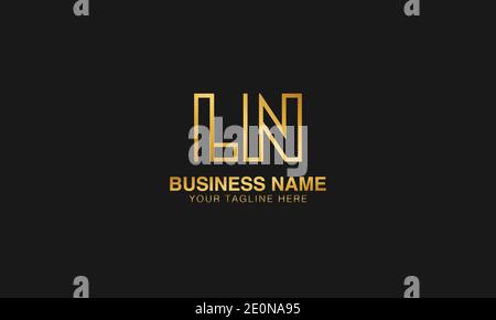 LN L N initial based letter typography logo design vector Stock Vector