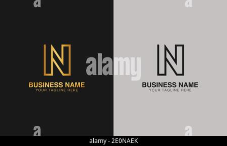 NN N initial based letter typography logo design vector Stock Vector