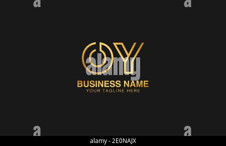 OY O Y initial based letter typography logo design vector Stock Vector