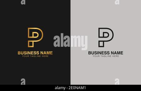 PP P initial based letter typography logo design vector Stock Vector