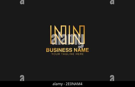 NN N initial based letter typography logo design vector Stock Vector