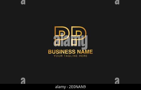 PP P initial based letter typography logo design vector Stock Vector