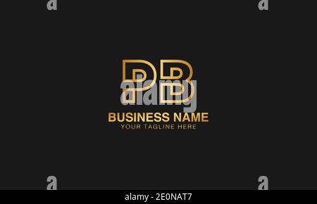 PB P B initial based letter typography logo design vector Stock Vector